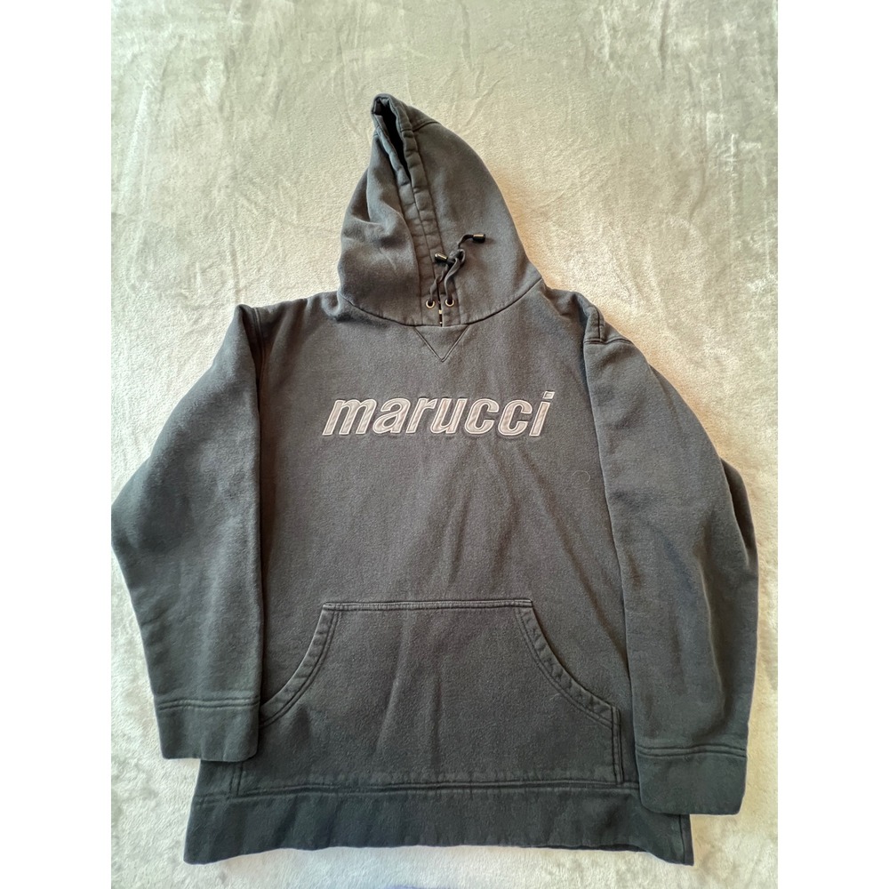 Marucci Hoodie Mens Small Black Pullover Baseball Sweatshirt Logo